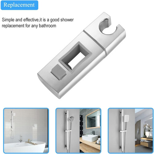 Hand Shower Holder Adjustable Bracket for 30x18mm Slide Bar Chrome Plated Replacement Mount 2