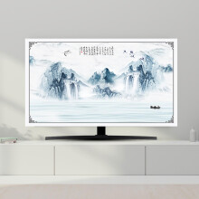 TV Cover Landscape Painting Decorative Chinese Style Pattern For 3280 Inch TVs, Universal Elastic Dust Cover, Color15