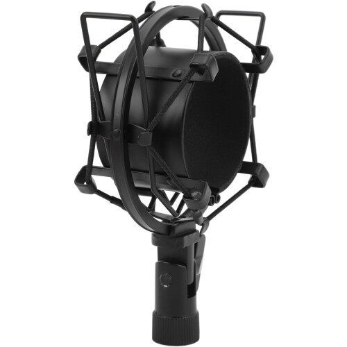 Microphone Shock Assembly Clamp/Holder Universal Compatibility, Metal Construction, Adjustable, 3/85/8 Thread, Black 2
