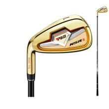 Left Handed Golf Club Iron #7 Golf Irons 37 Inch Stainless Steel Head Gold Carbon Rod Practice Pole