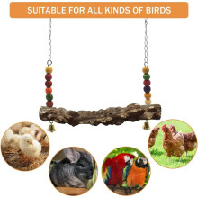 2Er-Pack HüHnerschaukel, Naturholz-Schaukelspielzeug, HolzstäNder für KüKen, Sicheres HüHnerstall-ZubehöR für VöGel, Papageien