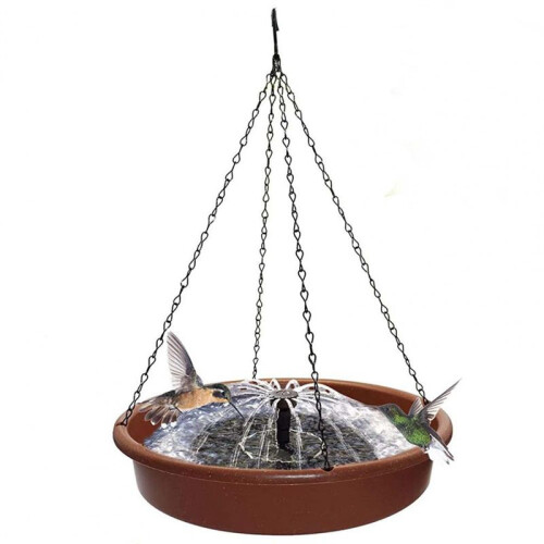 Water Feeder Hangable Sturdy Bird Solar Sprinkler 1