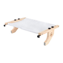 Cat Sill Window Perch Sturdy Cat Hammock Window with Wood & Metal Frame for Large Cats, Easy to Adjust Cat