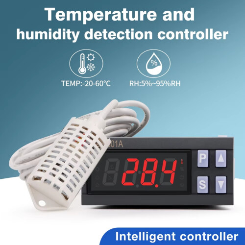 7801A Incubation Temperature and Humidity Controller Digital Thermostat Moisture Control Temp Sensor Control Incubator 1