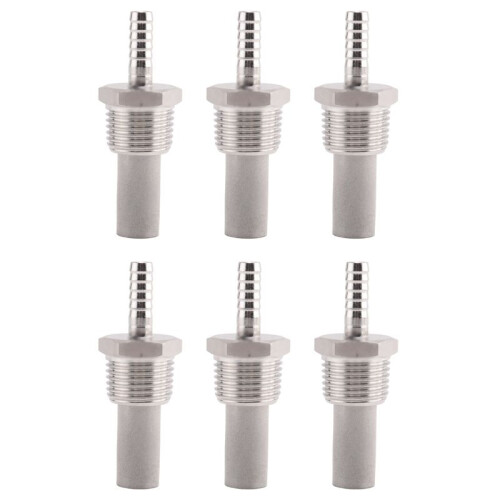 6X Home Brewing Inline Oxygenation Diffusion Stone Aeration Stone 1/2 Npt Carbonation Stone