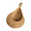 Support de pot de plantes artisanal, panier-Kaki petit 1