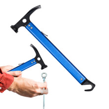 Tent Hammer Camping Stake Hammer, Outdoor Tent Stake Tool, NonSlip Heavy Metal Hammer With Ergonomic Handle, Park Blue