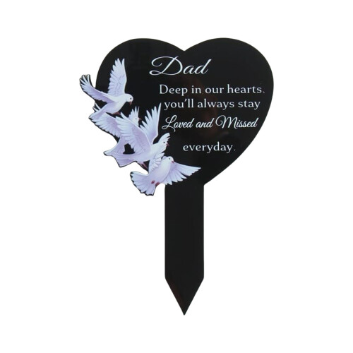 Plaque commémorative en forme de cœur, cadeau-Style 2