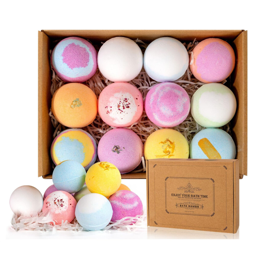 Kid Bath Bombs 6Piece Set, 60 g Each, Natural Bath Bombs For Kids, Moisturizing Skin