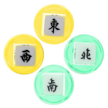 4Stk Plastik Mahjong Windrichtungs Brettspiel Zubehör