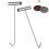2 Pcs Manhole Cover Lifter T-Steel Drain Grate Pulling Hook 10