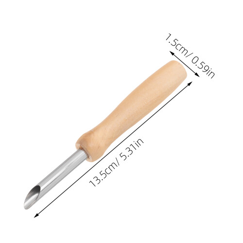 2pcs Lid Hole Puncher for Straw - Wood Handle Tool 1
