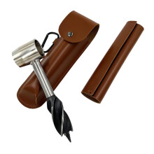 Hand Auger Manual Wood Hole Maker Drill Wrench Included Outdoor Camping Survival Tool Set
