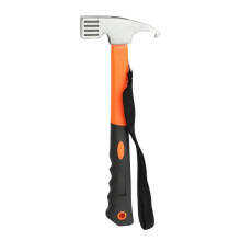 Camping Hammer Carbon Steel Tent Stake Hammer With Hook Orange Mallet For Camping Hiking Backpacking Gardening