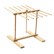 Wooden Rack For Drying Pasta And Storing Noodles Kitchen Tool, Natural Wood, Adjustable Size, Rustic Style