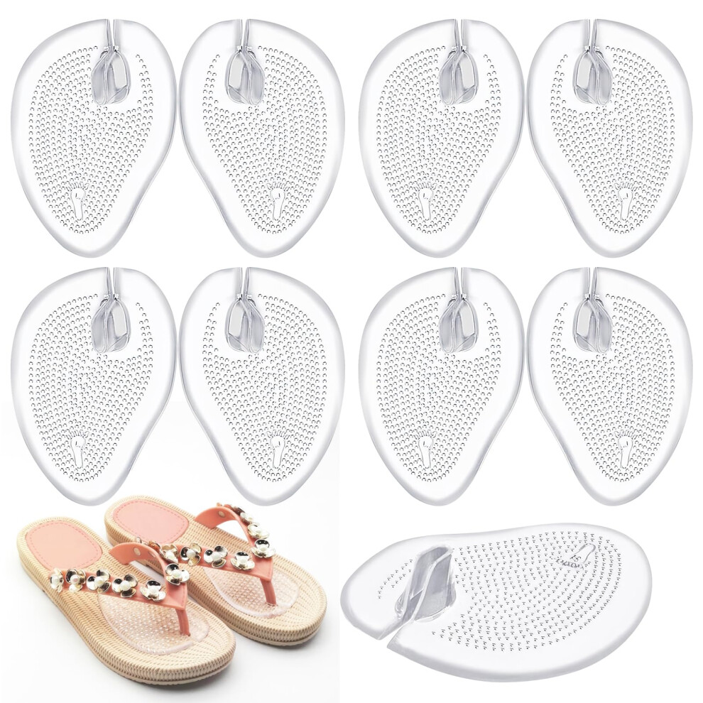Thong Sandal Toe Protectors Gel Cushioned Toe Post Pads For Flip Flops And Shoes Forefoot Pain Relief 8 Pcs 4 Pairs