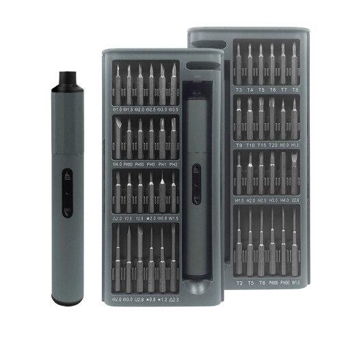 Multi Function Portable Electric Screwdriver 50 Accessories Double Mode Control 110RPM LED Light 6133b Home  Kit