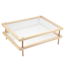 Stackable Pasta Drying Rack Wooden With Net For Air Circulation Noodle And Vegetable Dryer Holder Double Layer