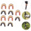 Copper Alloy String Buckles Nocking Tools 10Pcs For Compound And Recurve Bows Rust Resistant Arrow Rest Clips 3