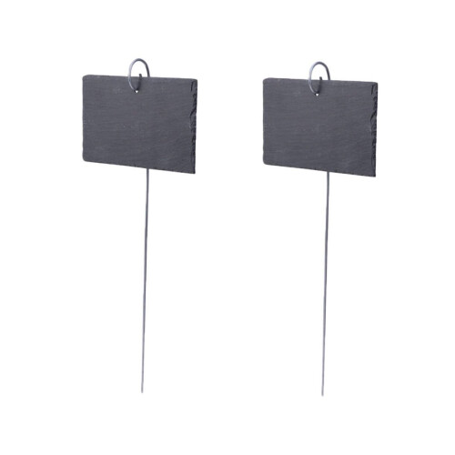 2pcs Waterproof Garden Plant Labels Reusable Rectangular Hanging Tags for Flowers Vegetables