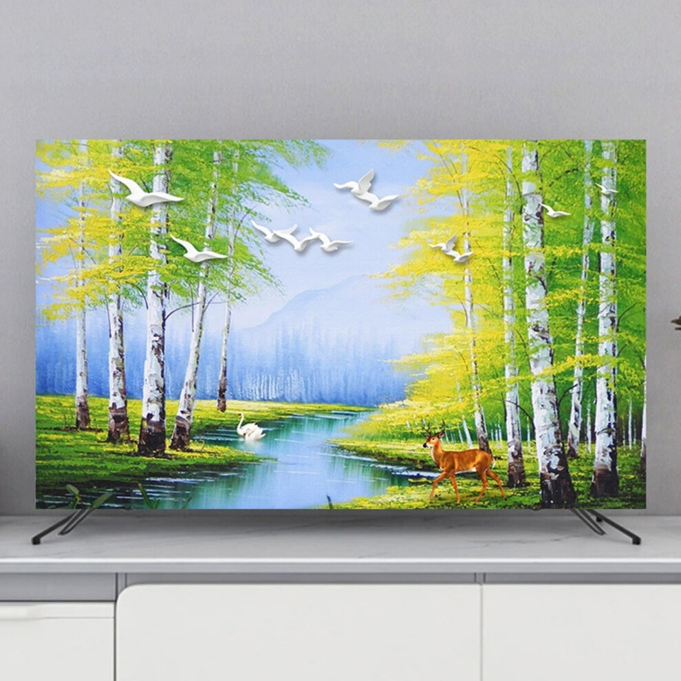 Tv Covers Indoor Dust Cover For 3280 Inch Tvs Soft Fabric Screen Dustproof Lightproof For Wallmount 55In 130X80cm 9113335588363