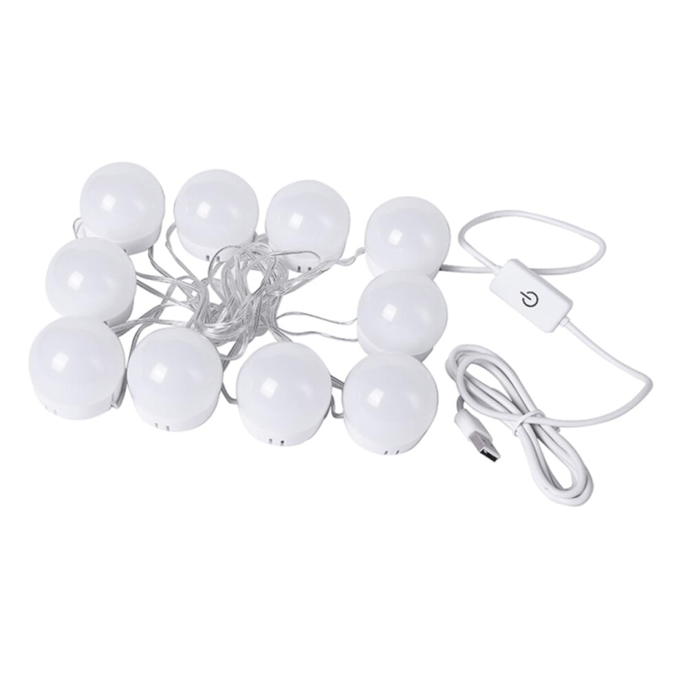 LED Vanity Mirror Lights with 10 Bulbs Flicker Brightness Adjustable Color for Dressing Table