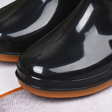 Damentropfenschutzstiefel aus schwarzem PVC, kurze rutschfeste Ausführung, gepolstert, Größe 39