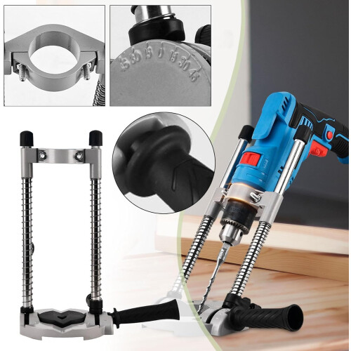 Drill Stand With Positioning Bracket And Drill Guide, Drill Holder For DIY Woodworking 1