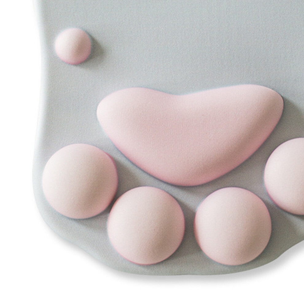 Multipurpose Cat Paw Mouse Pad With Wrist Support, Ergonomic And Slip-Resistant Grey 7661374685588