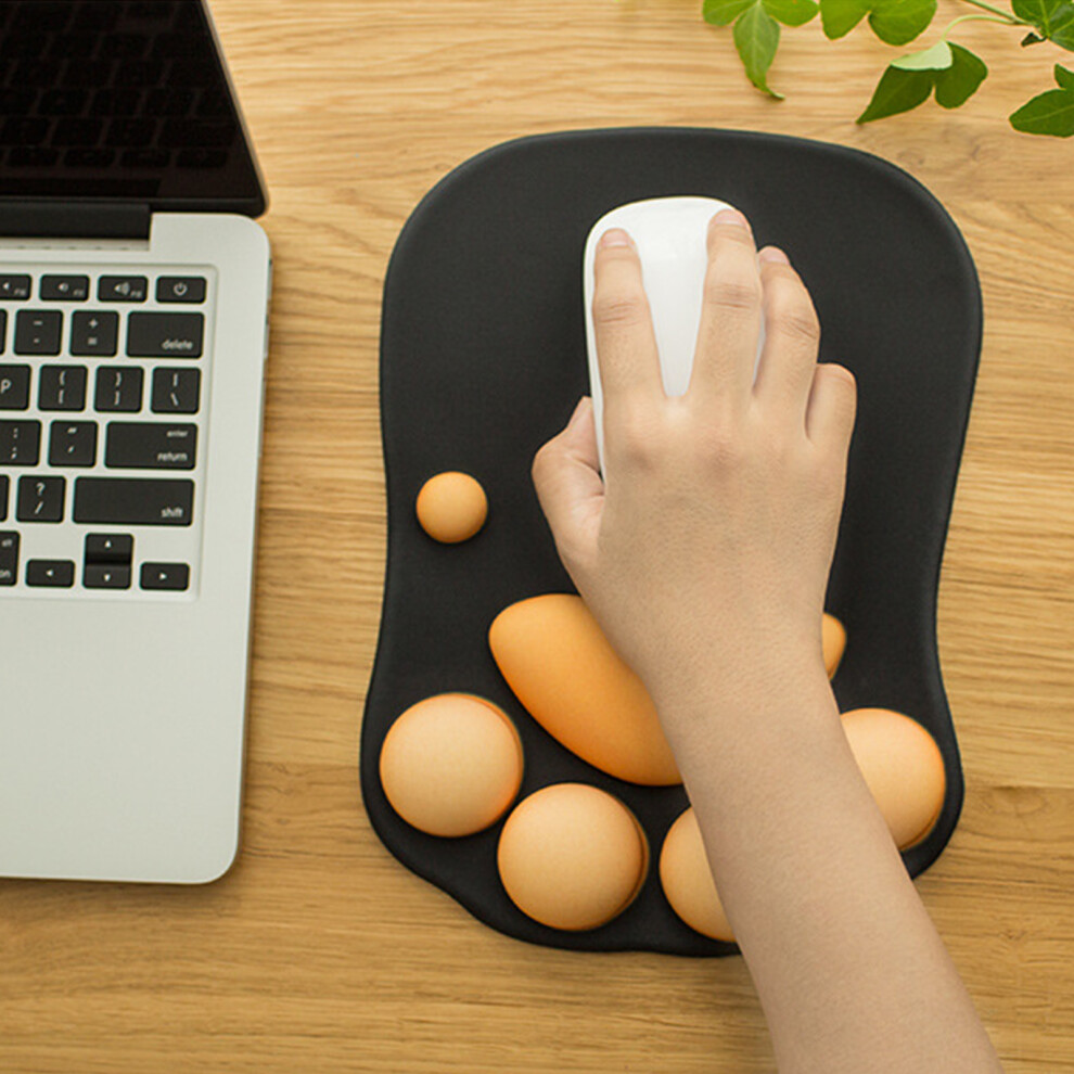 Cat Paw Mouse Pad, Ergonomic, Cloth, Slip-Resistant, 9.84X7.87in Black 7691374685790