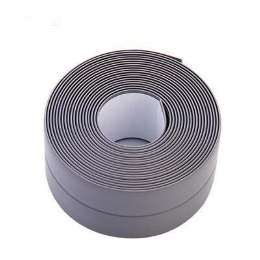 Good Sealing Caulk Strip Tape Pvc Self-Adhesive Waterproof Wall Sticker For Kitchen Bathroom Shower Sink Bathtub Gray 3.2M X 3.8Cm 9189345474088