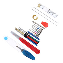 20-Piece Punch Needle Kit: Plastic, Stainless Steel