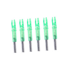 12pcs LED Lighted Arrow Tails For Archery Hunting Green Luminous Glow Fits Arrow Shafts Bow Accessories Tracking