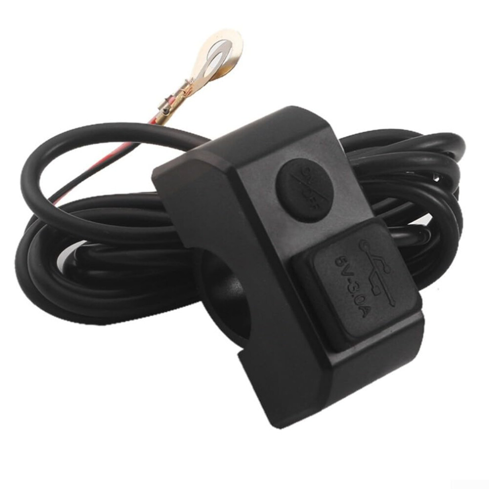 2 Usb Ports Motorcycle Handlebar Charger Fast Charging Outlet Dustproof Cover Outdoor Use 9189345474415