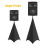 Soft Cloth 3-Sided Speaker Stand Cover Black 360 Protective Case 6