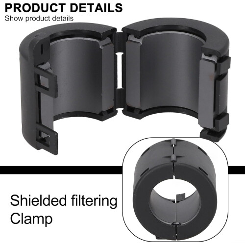 Ferrite Core Clamp Filter 17mm For Power Connections RF Interference EMI Suppression 1