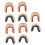 Copper Alloy String Fastener Clips Nocking Points For Compound & Recurve Bows, Rust Resistant, Adjustable Rings, 10Pcs 1