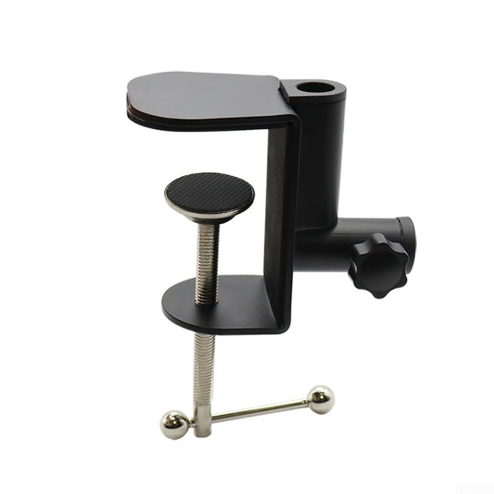 Metal C Clamp Desk Mount Heavyduty Stainless Steel Base 360Degree Rotating Cantilever Bracket Sponge Pad Black 9199774067287