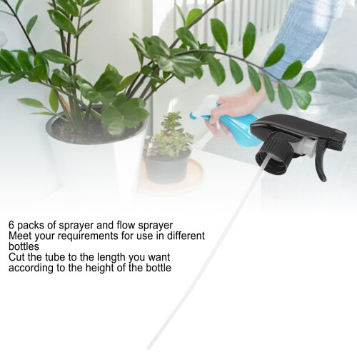 Durable 6Pcs Black Spray Nozzle Set with Leak-Proof Seals - 28mm 2