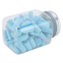 60Pcs Soft Blue Soundproof Foam Earplugs Noise Reduction 25x13mm