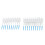 Disposable Soft Silicone Interdental Brush Set, 200pcs, Blue 3