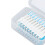 Disposable Soft Silicone Interdental Brush Set, 200pcs, Blue 4
