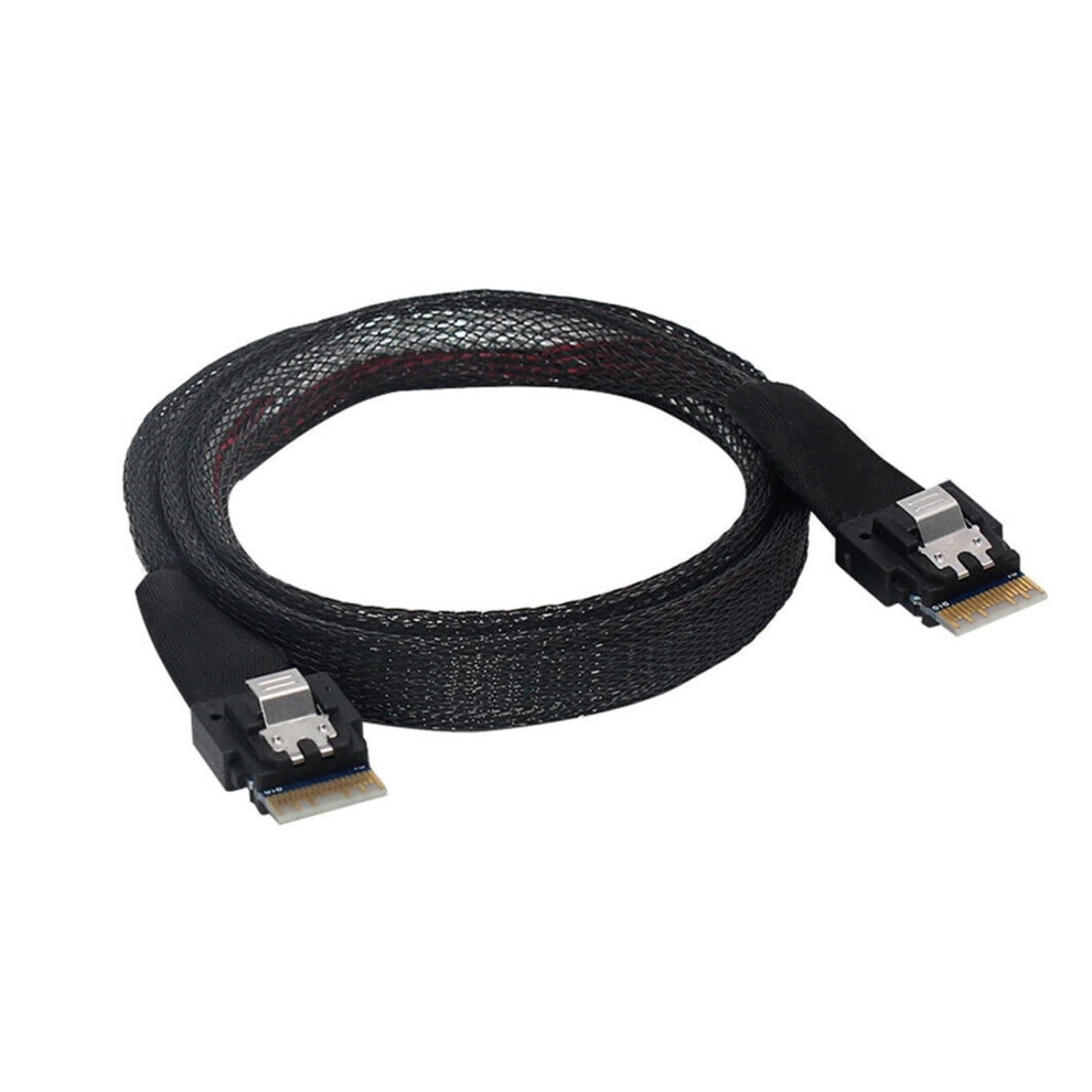 Sff8654 To Sff8654 Extension Cable, 4I 38P, 1M, Server Speed Connection Black 9347817304206