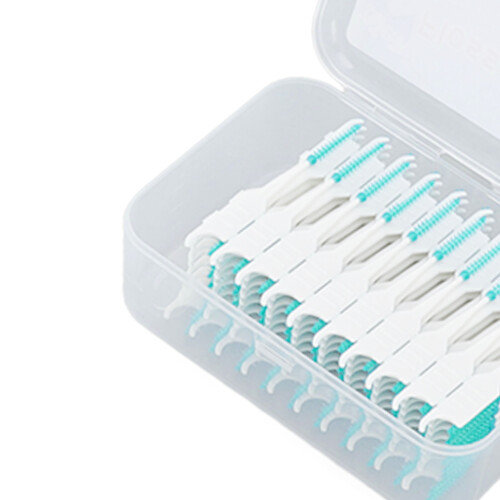 Interdentalbürsten 200 Stück Mintgrün, tragbar 2
