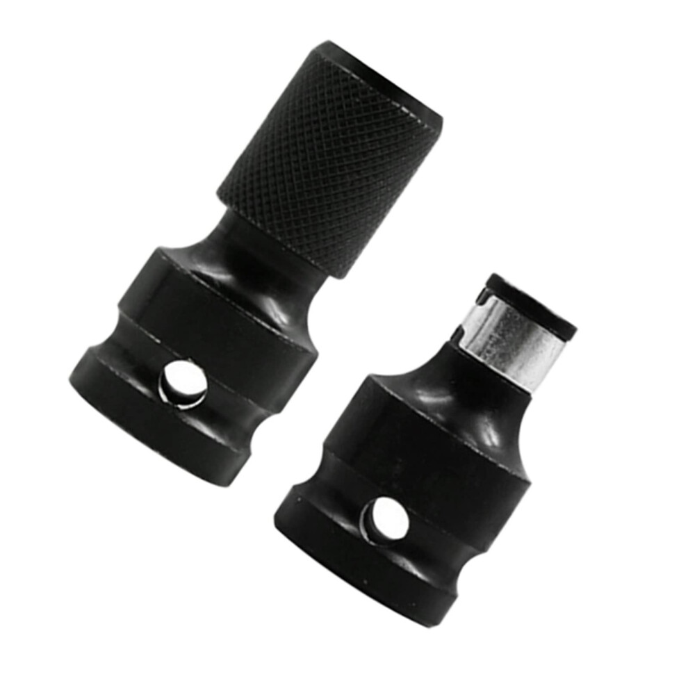 1/2 Inch Square To 1/4 Inch Hex Ratchet Socket Conversion Tool 2Pcs Quick Adaptor Impact Socket Converter Chuck 9189345474989