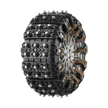 Car Tire Chains 10Pcs Universal AntiSkid Adjustable Durable Traction for SUV Pickup Yellow