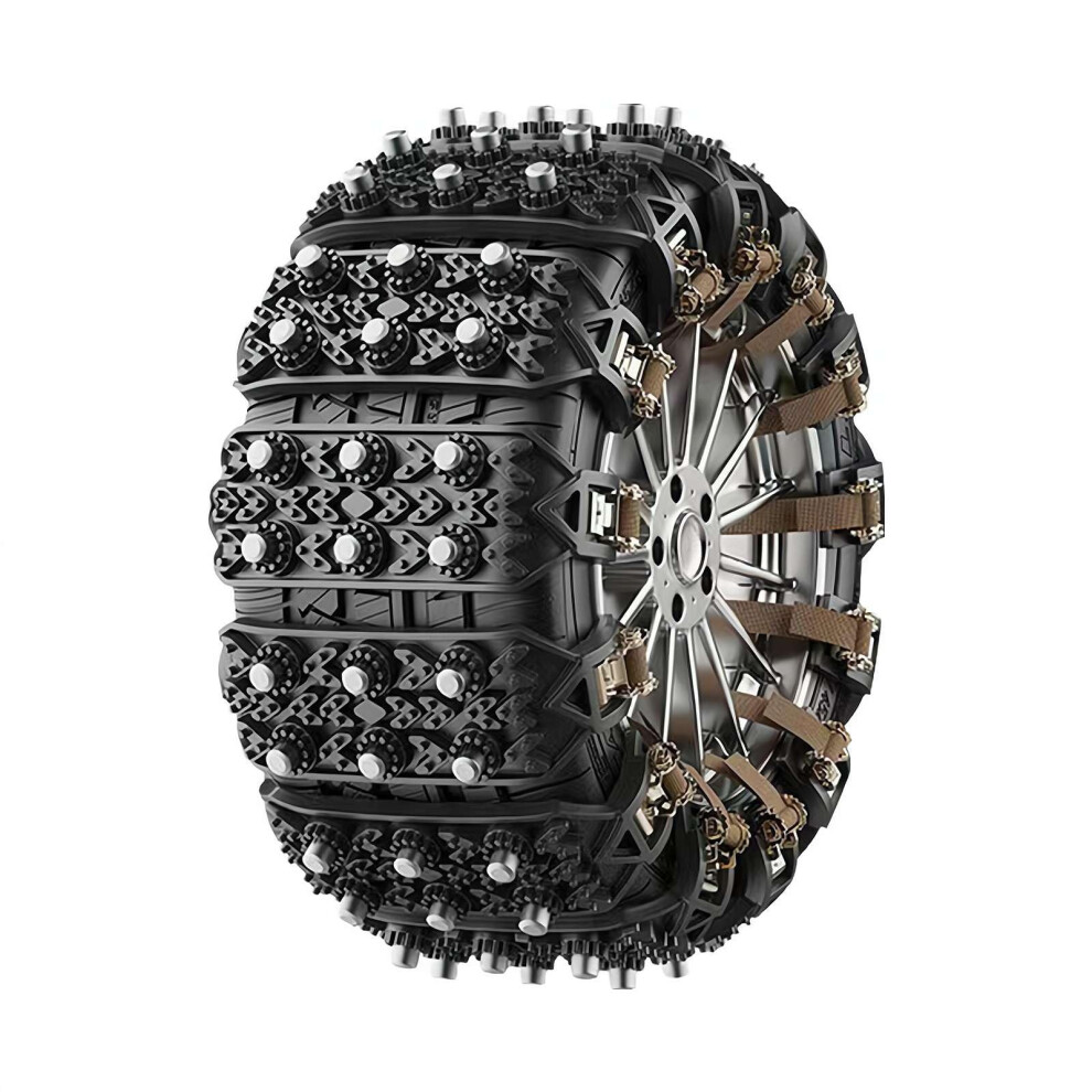 Car Tire Chains 10Pcs Universal Antiskid Adjustable Durable Traction For Suv Pickup Yellow 9189345475153