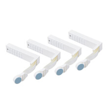 Adjustable Bed Sheet Clips Set with Builtin Spring Mattress Sheet Holders 4 Pack Blue