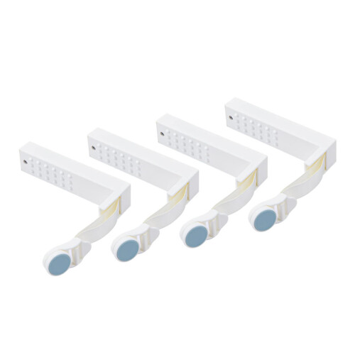 Adjustable Bed Sheet Clips Set with Builtin Spring Mattress Sheet Holders 4 Pack Blue