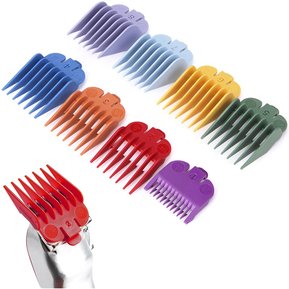 Extension Combs for Clippers Pack of 8 Clipper Attachments Clipper Guard Limits Trimmer Guards Hairdressing Salon Tool